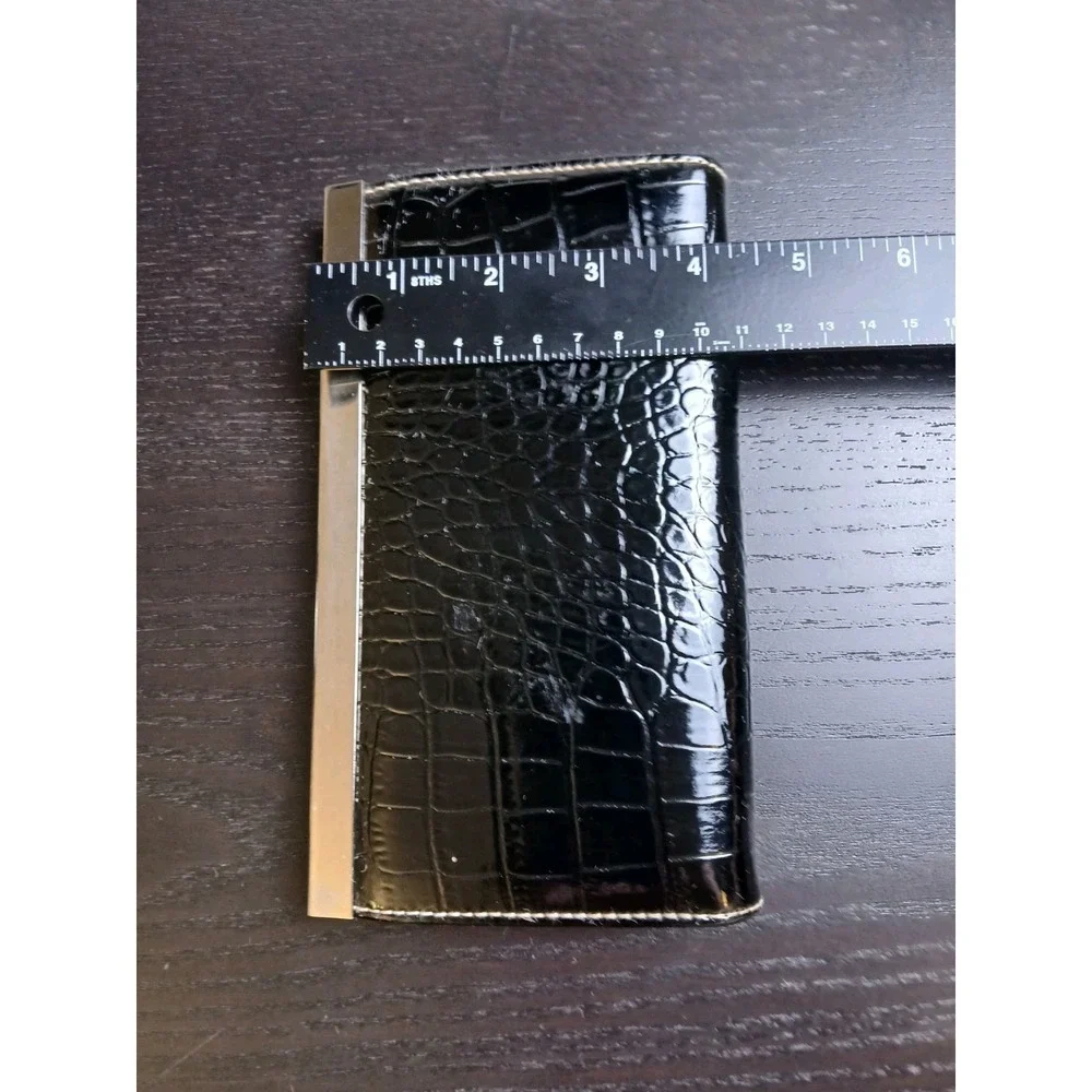 Black Clutch Wallet Credit Card/Cash/coins Women's  7.5X4X1.3‎ #1544